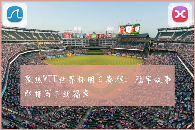 聚焦WTT世界杯明日赛程:冠军故事即将写下新篇章